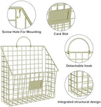 4 Packs Hanging Wall File Organizer with Hooks, Magazine Rack ,Mail Basket - Image 6