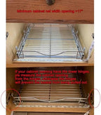 DINDON 1 Tier Pull Out Cabinet Organizer (17" W x 18" D) Heavy-Duty Metal Sliding Drawer Shelf, Slide Out Wire Basket for Kitchen Cabinets, Pantry, Bathroom, Chrome Finish… - Image 3