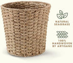 84ECO 2-Pack 3 Gallon Wicker Trash Cans for Bathroom, Bedroom, Office - Decorative Waste Basket (Natural Paper, 3 Gallons) - Image 4