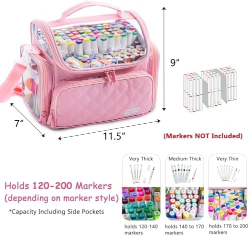 Large Marker Case for 150-200 Markers, Marker Organizer Bag - Image 2