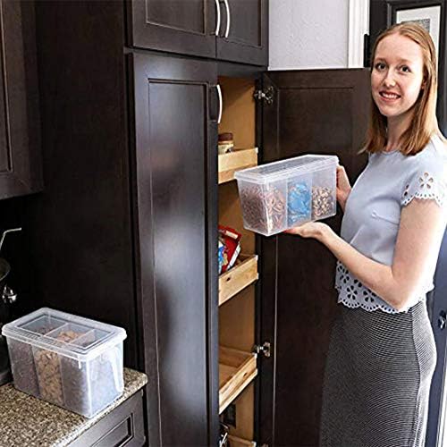 2 Pack Plastic Divided Veggie Storage Containers with Lids and Handles for Fridge Storage Organizer Boxes for Refrigerator Produce Beans Fruits Organzation - Image 7