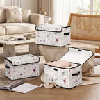 Stackable Storage Bins with Lids,Closet Organizers Fabric Box for Home and Office,Blanket Clothes Organizers,Under Bed Storage Containers 3 Pack - Image 6
