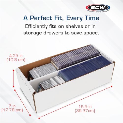 BCW Shoe Card Storage Boxes, Holds 1,600 Cards or 300 Toploaders, 5 Pack - Image 3