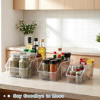 LemonRoad 6 Packs Pantry Organizers and Storage Freezer Clear Organizer Bins with Handle Acrylic Organization Bins Stackable Open Front Storage Vegetable Egg Salad Containers for Kitchen Cabinet - Image 6