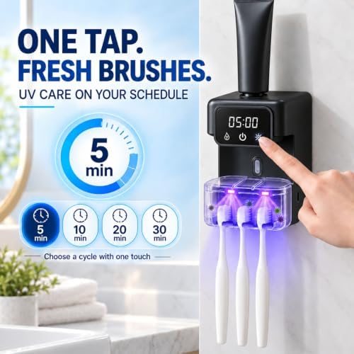 Touchless Automatic Toothpaste Dispenser Wall Mounted Kids and Adult,Black - Image 6