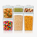 6-Piece Airtight Food Storage Containers, Clear Stackable Pop Lid by Unknown