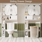 ChooChoo Over The Toilet Storage Cabinet with Sliding Door - Image 6