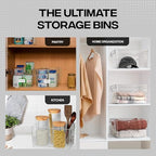 ClearSpace Clear Plastic Storage Bins – Pantry Organizers & Storage Containers, Cabinet Organizer - Home Organization Must Haves for Kitchen, Laundry Room, Office, Closet, Garage & Freezer (Pack of 2) - Image 3