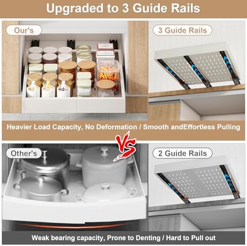 Fokyfok 2Pc Pull out Cabinet Organizer,11"-18"W,10"-13"D,Expandable - Image 5