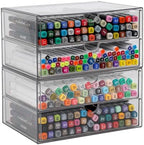 Clear Plastic Drawer Organizer, 4 Drawers - Image 3