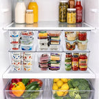 Sorbus Clear Storage Bins with Lids for Kitchen (Large, 10 Pack) - Image 4