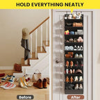Mefirt XXL Clear Over the Door Shoe Organizer for Closet Fit 30 Pairs ﻿ - Image 6