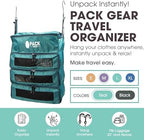 Pack Gear Hanging Carry-On Organizer - Our Fitted Hanging Luggage Organizer Perfectly Fits Any Carry On - Our Packing Cubes For Travel Use Mesh Windows to Make Finding Clothes Easy (Green, M) - Image 2
