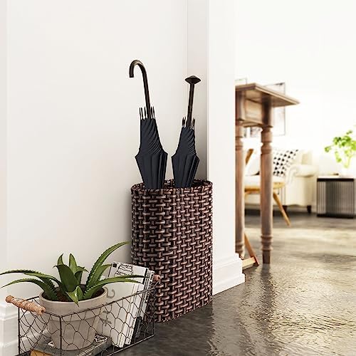 PEMAR Espresso Slim Umbrella Stand for Entryway, Waterproof Resin - Image 3