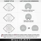 Lazy Daisy Polymer Kidney-Shaped 2-Shelf Lazy Susan for Corner Base Cabinets - Image 4