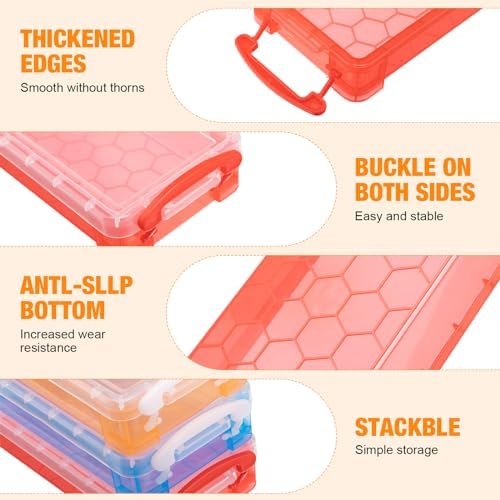 Gueevin 24 Pcs Pencil Box Clear Plastic Pencil Case, Fresh Color - Image 3