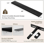 RICHFOCUS Long Floating Shelves for Wall 2Pack, Black, 48" Lx8 D - Image 4
