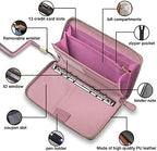 Three Way Cut Cash Envelope Wallet Pink All in One Budget System RFID Blocking with 12x Tabbed Envelopes 12x Monthly Budget Cards 1x Yearly Budget Planner Sheet Complete Money Organizer Set - Image 2