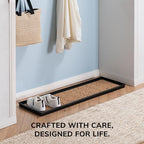 Anji Mountain Heavy Duty Waterproof Rubber Shoe Storage Mat Organizer/Boot Storage Multi Use for Entryway with Coir, Tan and Black Insert, Fits 4 Pair (46.5" Wide) - Image 5