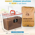 Shazo 2 PC (11L | 372 oz) Flour Sugar Storage Containers with Spout Lid & Easy Carry Handle - BPA Free Extra Large Airtight Food Storage Containers with Lids - Rice Canisters Sets for Kitchen & Pantry - Image 2