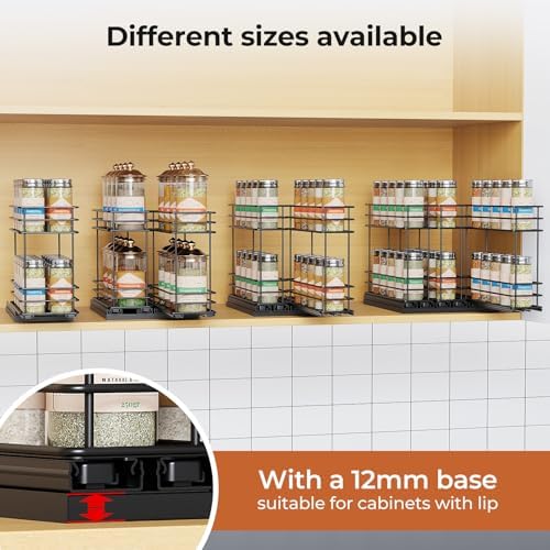 Mystozer Pull Out Spice Rack Organizer for Cabinet, Slide Out Spice Racks - Image 4