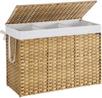 SONGMICS Laundry Hamper with Lid, 52.8 Gal (200 L) Synthetic Rattan,Foldable by SONGMICSbySONGMICSHOME