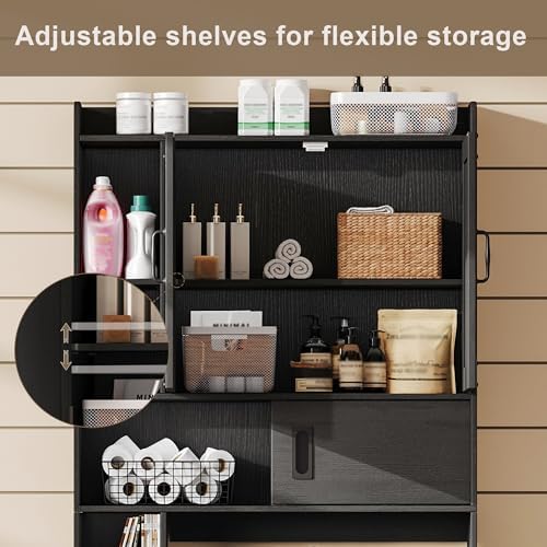 ChooChoo Over The Toilet Storage Cabinet with Adjustable Shelves - Image 3