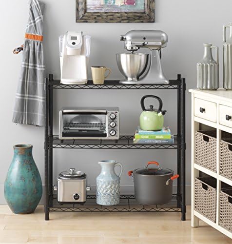 Whitmor 3 Tier Shelving Unit, Metal Shelving, Adjustable Wire Shelving - Image 4