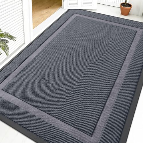 OLANLY Front Door Mat Outside 59x40, All-Season Heavy-Duty Rubber Doormat by OLANLY