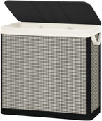 STO STO 3 Section Laundry Hamper with Lid, 180L Steel-Frame 3 Compartment Laundry Sorter with Removable Washable Liner, Breathable Large Laundry Basket for Bedroom, Bathroom, Laundry Room, Dorm by STOSTO