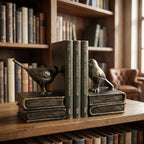 Dosker Bird Decorative Book Ends for Shelves (Retro Bronze) - Image 5