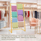 Hijab Organizer, 10 Tier Metal Scarf Holder Organizer, Freestanding Scarf Shawl Display Stand Belt Holder for Boutique Display, Retail Store, Bedroom, Clothing Store - Image 5