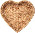 Boston International Heart-Shaped Water Hyacinth Baskets — Decorative Storage Trays — Set for Tabletop or Entryway Display, 2 Sizes, Hearts - Image 5