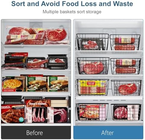 iSPECLE Freezer Organizer Bins - For 16/17/21 Cu Ft Upright Freezer, 4 Pack - Image 4
