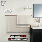 JQK Double Bath Towel Bar, Brushed Gold 39 Inch 304 Stainless Steel Thicken 0.8mm Towel Rack for Bathroom, Towel Holder Wall Mount, Useable Length 36 Inch, TB100L36-BG - Image 3
