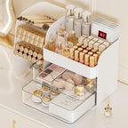 Booklov Small Makeup Organizer for Vanity Countertop, White by Booklov