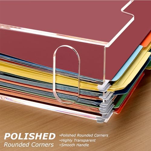 Acrylic File Folder Organizer, Letter Size Hanging File Organizer - Image 7