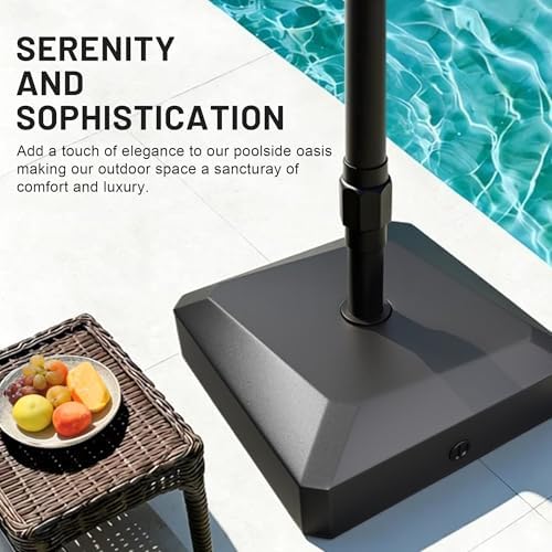 AreShark Wheeled Patio Umbrella Stand, Mobile Outdoor Umbrella Base - Image 3