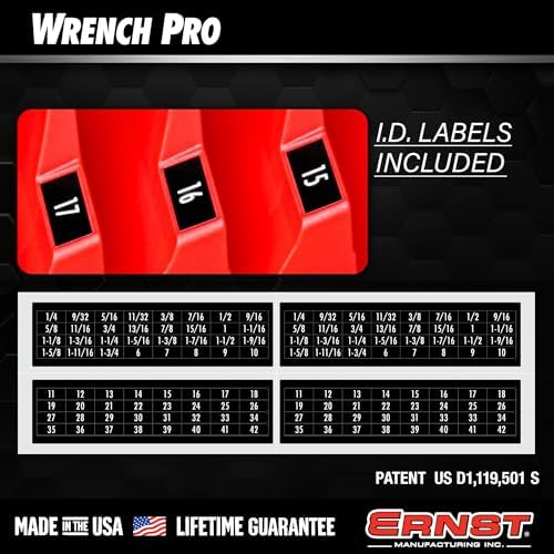 Ernst Manufacturing Wrench Pro - Modular Wrench Organizer for 40 Wrenches with Anti-Slip Cleats (Patented) - Made in the USA - Image 6