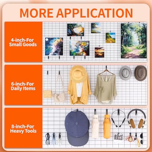50 Pcs 6 Inch Gridwall Hooks with Label Holder, Heavy Duty Black Electroplated Hangers for Clothing, Hats, Bags – Retail Store Display Fixtures - Image 6