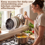 Sieral 4 Pack Expandable Pots and Pans Organizer Under Cabinet,White - Image 6