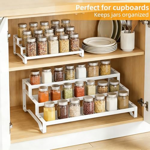 2 Pack Spice Rack Organizer for Cabinet, 13-21.5" Expandable Spicy Shelf - Image 3