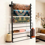 12 Layers Wall Ribbon Organizer Holder Wrapping Paper Thread Scarf Tie Rack - Image 5