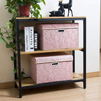 Prandom Large Storage Boxes with Lids,Pink-43x30x30cm,Foldable,3-Pack - Image 5