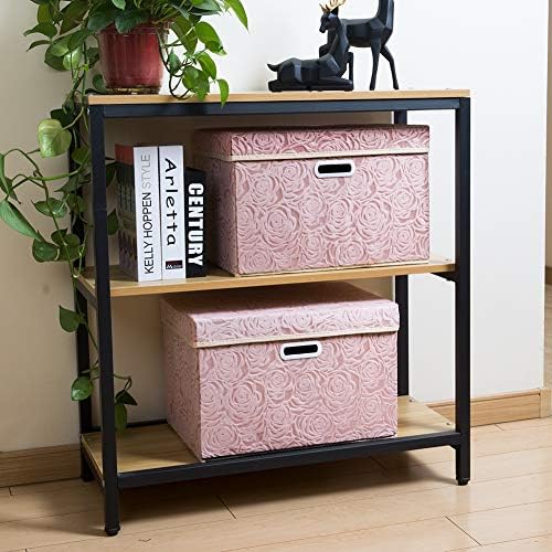Prandom Large Storage Boxes with Lids,Pink-43x30x30cm,Foldable,3-Pack - Image 5
