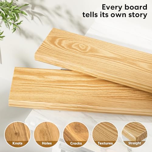 Organic Wavy Edge Floating Shelves,Hidden Brackets,2 Pack 24 in - Image 5