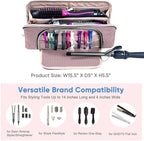 Large Hair Tools Travel Bag with Iron Mat - 2in1 Hair Tools Organizer for Hair Dryer Brush, Flat Irons, Straighteners, Curling Irons, Hair Bag, Makeup Bag, Cosmetic Bag for Travel Essentials - Image 3