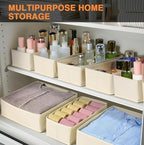 Drawer Organizer Clothes, Nursery Dresser & Closet Storage, Beige, 15 Pack - Image 5