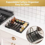 Sedegn expandable silverware tray: 9.6"-16.1" wide holds large utensils - Image 5