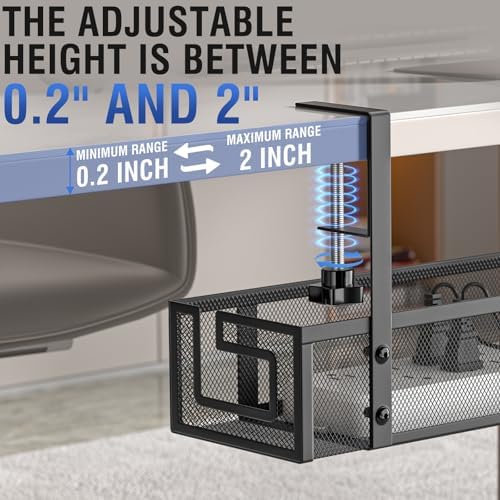 Cable Management, 15.75" Under Desk Cable Management Tray No Drill - Image 5